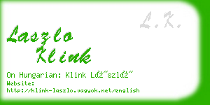 laszlo klink business card